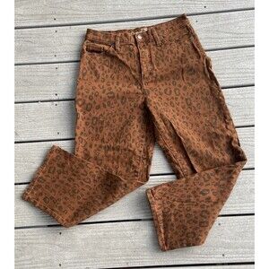 Universal Thread Leopard Print Vintage Straight Jeans Brown 6/28R